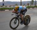 Bild: Jerome Delay/AP/dpa
Der Belgier Remco Evenepoel beim Einzelzeitfahren der WM in Ruanda.