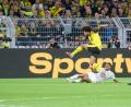 Bild: Bernd Thissen/dpa
Brachte den BVB mit einem fulminanten Schuss in Führung: Karim Adeyemi.