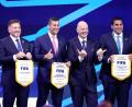 Bild: Fernando Calistro/AP/dpa
Südamerikas Spitzenfunktionäre werben bei FIFA-Boss Infantino um eine WM-Aufstockung. (Archivbild)