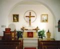 Bild: hdk
In der Martin-Luther-Kirche hängen verschiedene Gemälde und natürlich das Kreuz mit Christusfigur.