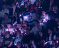 Bild: Jens Büttner/dpa
Auf der Straße Proteste, in der Halle Unterstützung für Israel beim ESC in Basel (Archivbild).