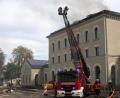 Archivbild: Werner Robl
Die Drehleitern waren bei der Bekämpfung des Feuers im Dachstuhl des künftigen Kulturbahnhofes ein deutlicher Gewinn.