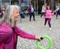 Bild: Kunz
Auch vor der Volkshochschule kam Bewegung in den Gesundheitstag.