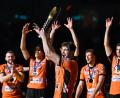 Bild: Uwe Anspach/dpa
Die BR Volleys sind der Titelverteidiger bei den Männern.
