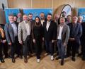 Bild: Dominik Gruber 
Landratskandidat Stefan Kroher mit seiner Ehefrau Julia, Landesvize und Kreisvorsitzender Hans Martin Grötsch, Landtagsabgeordneten Bernhard Heinisch und Mitgliedern des Kreisvorstandes und Kreistagsfraktion