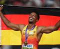 Bild: Michael Kappeler/dpa
Zehnkämpfer Leo Neugebauer bejubelte in Tokio WM-Gold.