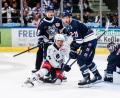 Bild: JMD Photographie
Zach Tsekos (weißes Trikot) und die Blue Devils Weiden unterlagen am Sonntagabend mit 2:5 bei den Kassel Huskies.