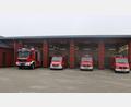 Bild: lei
Erstmals rückten alle vier Einsatzfahrzeuge der neuen Gemeindefeuerwehr von Edelsfeld miteinander ein ins neue Gerätehaus.
