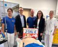 Bild: Kathrin Schmidt
Über die Spende freuten sich (von links): Marc Bigalke, Thomas Pickel, Jens Schlör, Sonja Kalb und Dr. med. Barbara Väth.