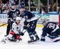 Bild: JMD Photographie
Zach Tsekos (weißes Trikot) und die Blue Devils Weiden unterlagen am Sonntagabend mit 2:5 bei den Kassel Huskies.