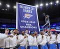 Bild: Nate Billings/AP/dpa
Erstmals in der Geschichte der Oklahoma City Thunder gab es eine Meister-Zeremonie.