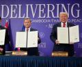 Bild: Mark Schiefelbein/AP/dpa
Trump hat Thailand und Kambodscha zu dem Friedensabkommen gedrängt.