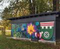 Bild: Portner
Der Graffiti-Container am Vereinsgelände des OGV Teunz ist ein Projekt im ILE-Regionalbudget 2025.