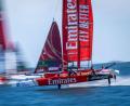 Bild: Jens Büttner/dpa
Erstmals SailGP-Sieger: Das britische Team Emirates GBR.