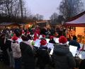 Bild: kki
Die Blechfrösche der Pirker Blechmusik eröffneten den Weihnachtsmarkt an der Brettl-Hütte.