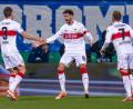 Bild: David Inderlied/dpa
Der VfB feiert die 1:0-Führung in Bochum.
