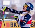 Bild: Claudio Thoma/KEYSTONE/dpa
Erleichterung pur: Lindsey Vonn bejubelt ihren insgesamt 83. Weltcup-Sieg.