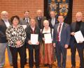 Bild: Kunz
Ehrenzeichenverleihung im Neuen Rathaus an verdiente Bürgerinnen und Bürger (von links): Helmut Götz, Maria-Anna Richter, Reinhard Albrecht, Wilhelm Moser, Lothar Höher, Hannelore Leitmeier, Reinhold Wildenauer, Oberbürgermeister Jens Meyer und Franz Bäumler.