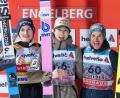 Bild: Urs Flueeler/KEYSTONE/dpa
Drei Kandidaten für den Tourneesieg: Domen Prevc, Ryoyu Kobayashi und Felix Hoffmann (l-r). (Archivbild)