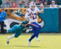 Bild: John Raoux/AP/dpa
Josh Allen führte die Bills zum ersten Auswärtssieg in den Playoffs seit 1992.