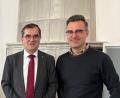 Bild: Landgericht Amberg/Hübner
Christian Frey, der den Vorsitz der Handelskammer Amberg übernimmt, mit dem Präsidenten des Landgerichts Amberg, Stefan Täschner (links).