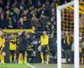 Bild: Bernd Thissen/dpa
BVB-Kapitän Emre scheint sich bei höheren Mächten für die effiziente BVB-Ausbeute zu bedanken