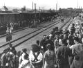 Bild: Archiv Werner Robl
Die ankommenden Güterzüge wurden geleert, die Menschen am Bahnhof registriert und erstversorgt.