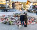 Bild: Cyril Zingaro/KEYSTONE/dpa
Das Gedenken an die Opfer ist in Crans-Montana allgegenwärtig (Archivbild)