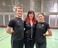 Bild: Torsten Ernstberger
Ein eingespieltes und erfolgreiches Trio: Lena Meyer (rechts) und René Skorupa mit ihrer Trainerin Alexandra Zapfl.