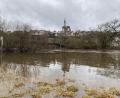 Bild: sbö
In Nabburg ist das Wasser über die Ufer der Naab getreten.