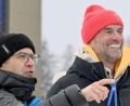 Bild: Hendrik Schmidt/dpa
Jürgen Klopp (r) plauderte mit Biathlon-Legende Ole Einar Björndalen.
