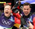 Bild: Robert Michael/dpa
Die Rekord-Olympioniken Tobias Arlt (links) und Tobias Wendl tragen die deutsche Fahne bei der Schlussfeier. (Archivfoto)