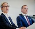 Bild: Kay Nietfeld/dpa
Alice Weidel und Tino Chrupalla stehen gemeinsam an der Spitze der AfD und sind auch Co-Vorsitzende der AfD-Bundestagsfraktion. (Archivfoto)