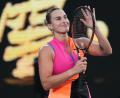 Bild: Dita Alangkara/AP/dpa
Glück in der Liebe: Aryna Sabalenka hat sich mit ihrem Partner verlobt.