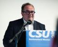 Bild: Leonie Asendorpf/dpa
Clemens Baumgärtner (CSU) wurde von der CSU als Oberbürgermeisterkandidat für München aufgestellt. (Archivbild)