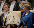 Bild: -/RTL / 2025 Millstreet Films/dpa
Willem-Alexander (Martijn Lakemeier) und Máxima (Delfina Chaves) in einer Szene der zweiten „Máxima“-Staffel.