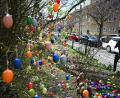 Bild: Elisa Schu/dpa
Tausende Eier verzieren in Berlin-Westend die Vorgärten.