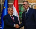 Bild: Darko Vojinovic/AP/dpa
Ungarns Ministerpräsident Viktor Orban und Serbiens Staatspräsident Aleksandar Vucic pflegen gute Beziehungen. (Archivbild)