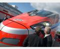 Bild: picture alliance / dpa
2014 war ein Frecciarossa 1000 in Berlin zu Gast - für eine Messe. (Archivbild)