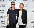 Bild: Evan Agostini/Invision via AP/dpa
Dave Gahan (links) und Martin Gore sind zurück in den Charts - überraschenderweise mit einem alten Song. (Archivbild)