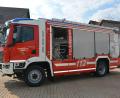 Bild: jr
Stattliche 645.000 Euro kostetet das neue Einsatzfahrzeug der Plößberger Feuerwehr.