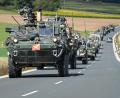 Bild: Markus Rauchenberger
Ein Militärkonvoi ist auf einer öffentlichen Straße unterwegs. Die US-Army wird zwischen 23. April und 2. Mai im Rahmen der Übung Combined Resolve wieder mit ihren Fahrzeugen auf den Straßen rund um die Truppenübungsplätze Grafenwöhr und Hohenfels unterwegs sein.