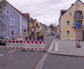 Bild: rn
Von der Anlage Kriegerdenkmal bis zur Abzweigung Wollau bleibt die Bahnhofstraße bis auf Weiteres gesperrt.