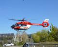 Bild: dob
Nach einem schweren Unfall auf der A6 war ein Rettungshubschrauber im Einsatz.