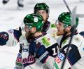 Bild: Uwe Anspach/dpa
Jubeln auch im dritten Duell: Die Eisbären Berlin
