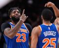 Bild: Brynn Anderson/AP/dpa
Die Knicks hatten allen Grund für Jubelgesten.
