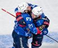 Bild: Uwe Anspach/dpa
Die Adler Mannheim jubeln über den Einzug ins Playoff-Halbfinale.