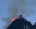Bild: Matthias Brüning/dpa
Die Feuerwehr kämpft gegen den Waldbrand.
