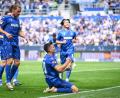 Bild: Silas Stein/dpa
Marvin Wanitzek erzielte per direktem Freistoß die 1:0-Führung für den KSC.