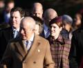 Bild: Aaron Chown/Press Association/dpa
König Charles (Mitte) mit seiner Nichte Prinzessin Eugenie und deren Mann Jack Brooksbank. (Archivbild)